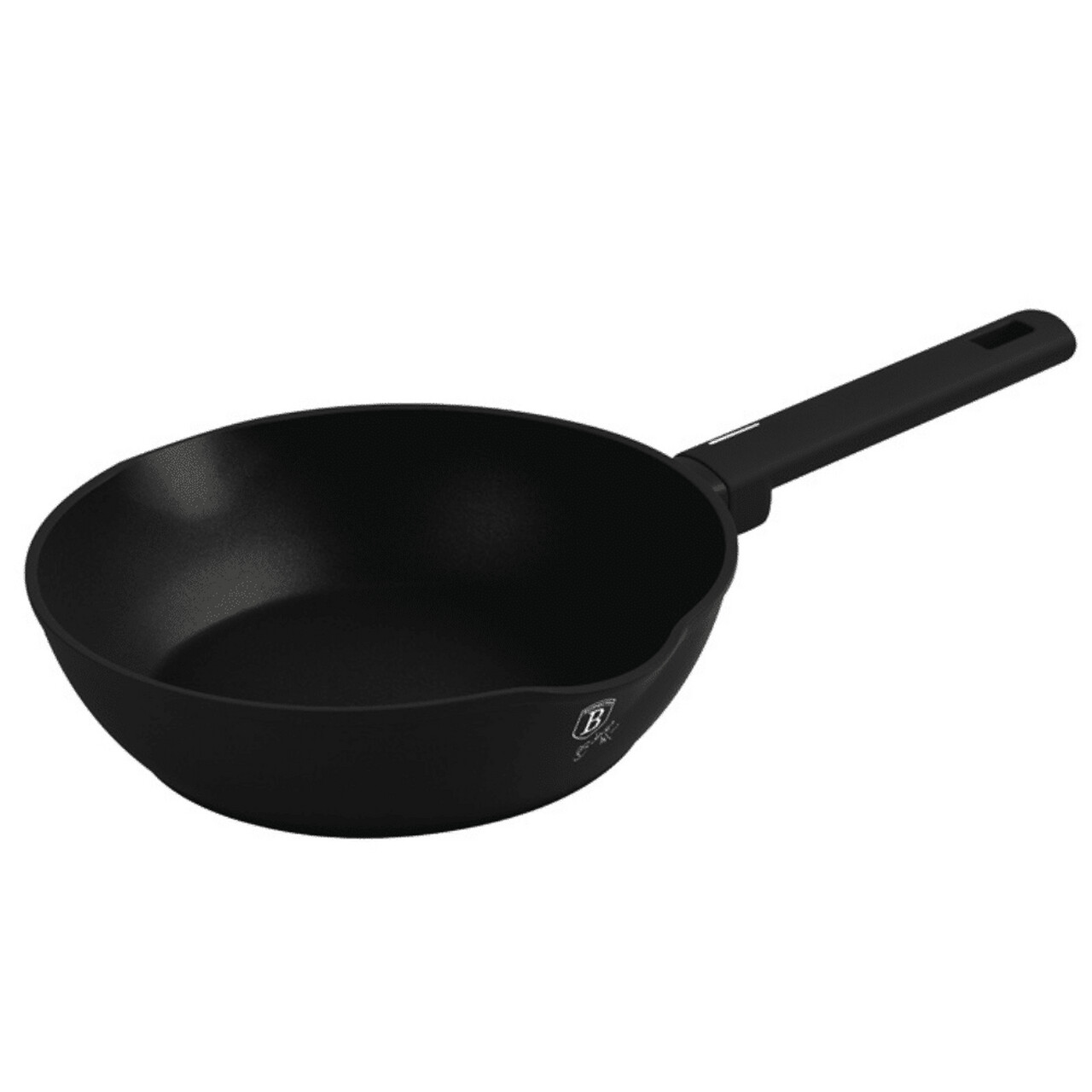 Tigaie adanca Berlinger Haus, Matte Black, 28 cm, 3.8 L, aluminiu forjat, negru - imagine 5